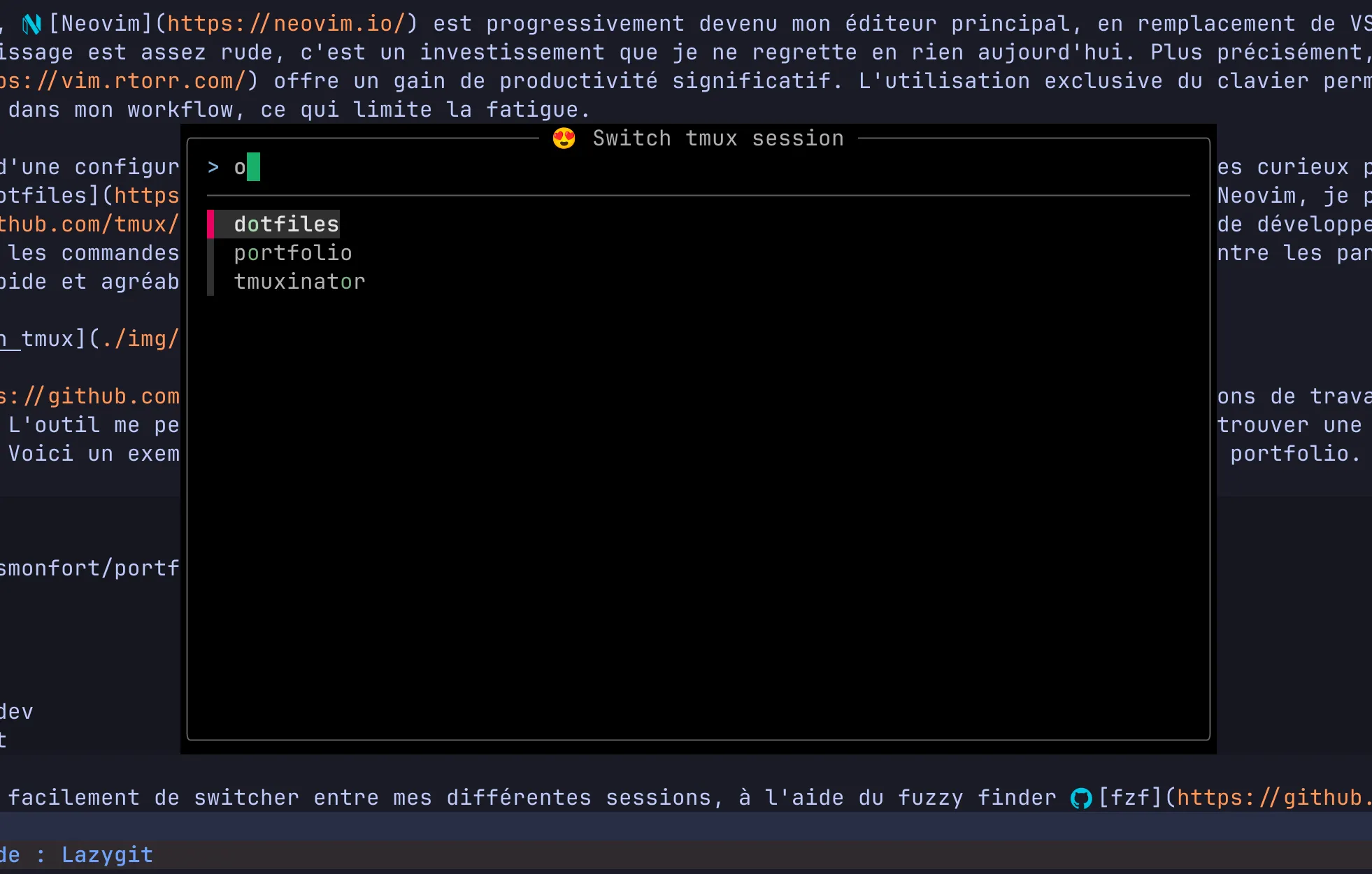 Popup tmux